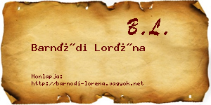 Barnódi Loréna névjegykártya